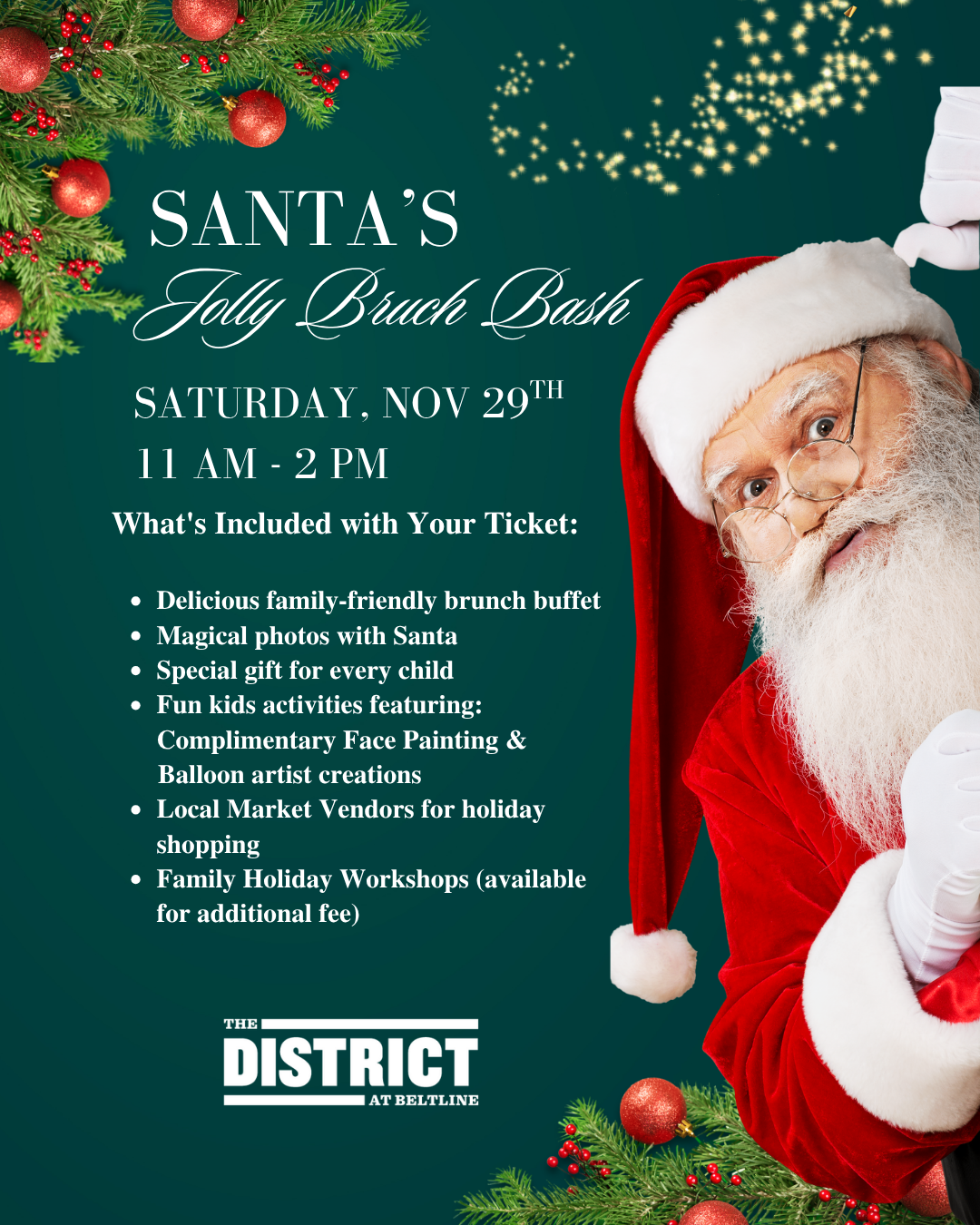 聖誕老人歡樂早午餐派對海報