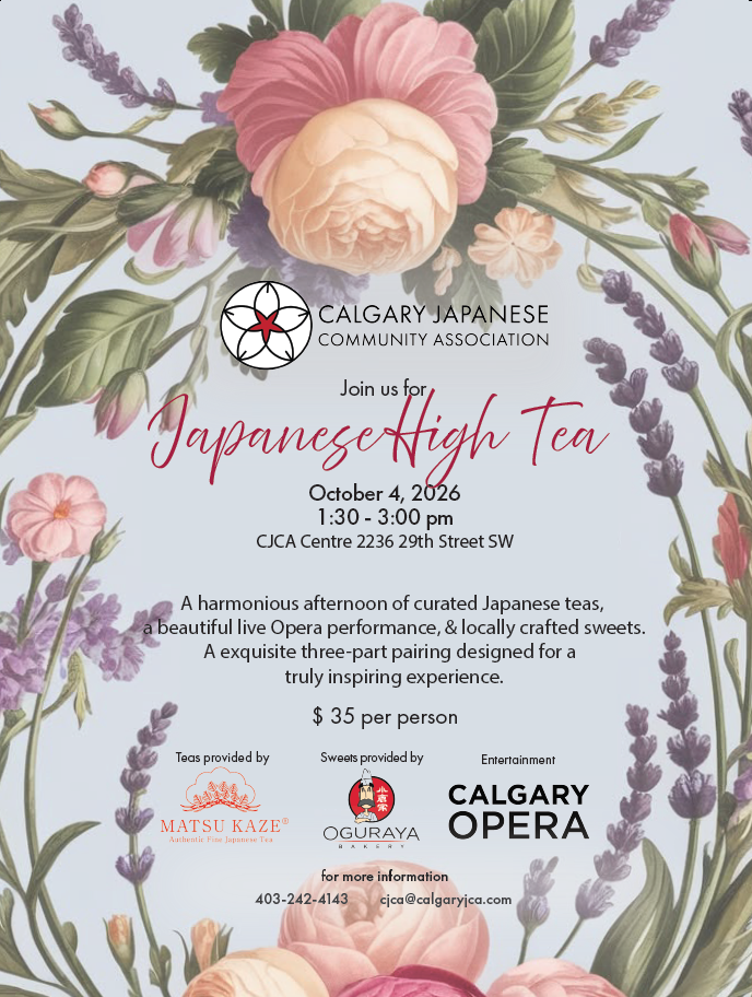 Japanese High Tea Oct 4th, 2026