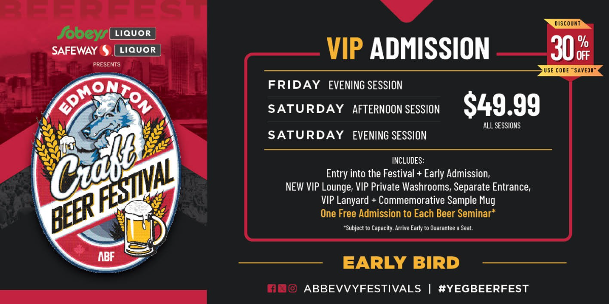 Edmonton Beerfest 2026 VIP Admission