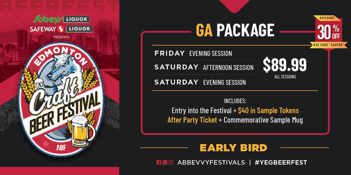 Edmonton Beerfest 2026 GA Packages