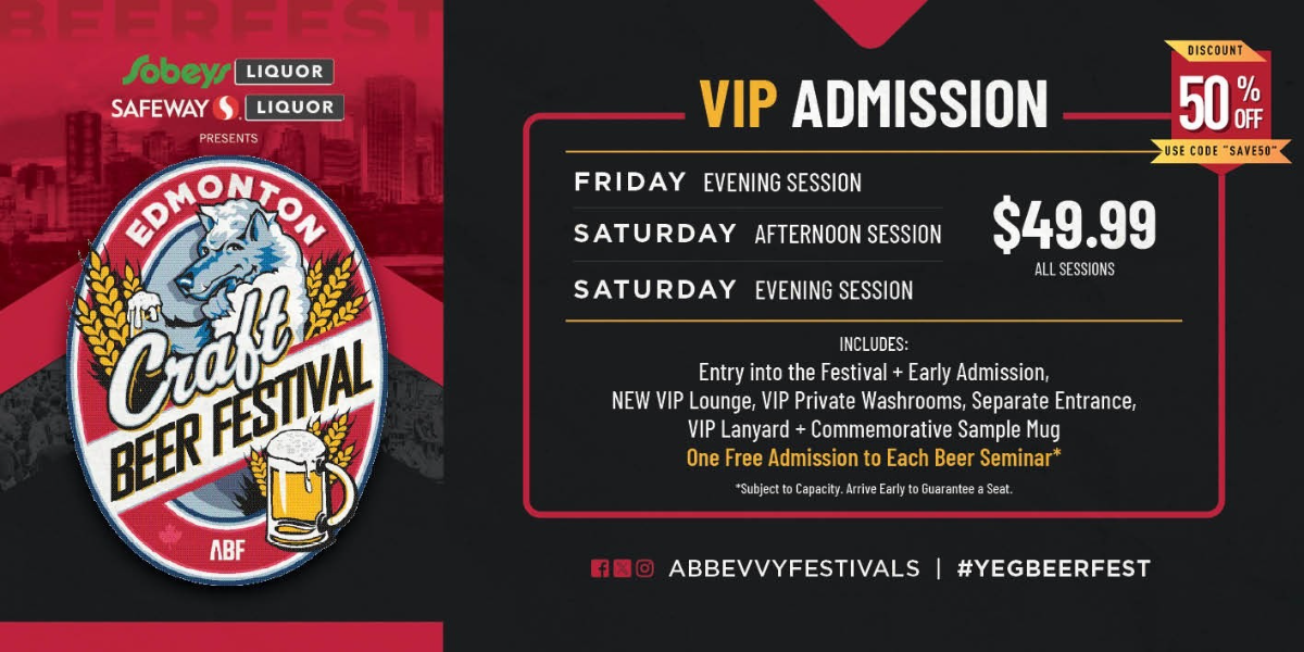Edmonton Beerfest 2026 VIP Admission