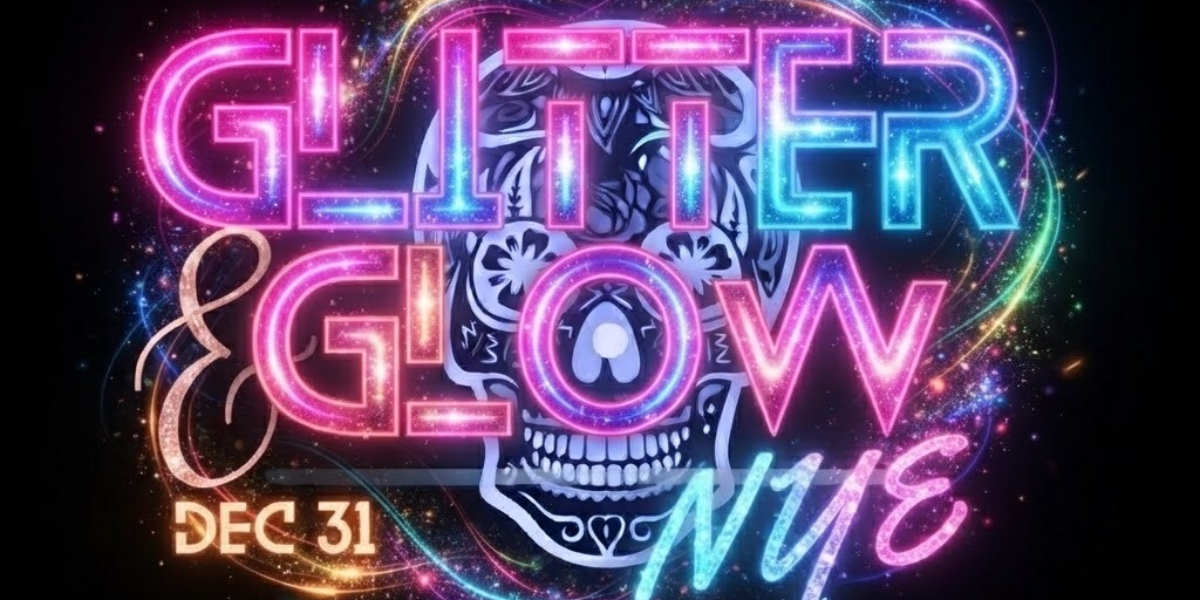 Glitter and Glow NYE official event artwork