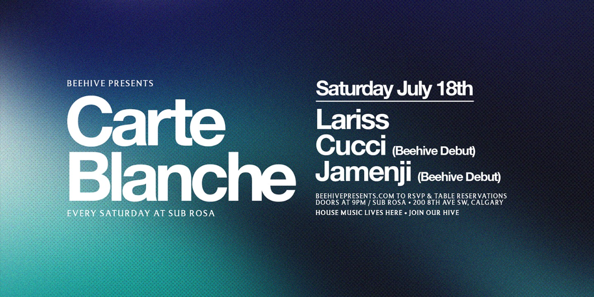 Carte Blanche July 18 Sub Rosa event artwork from Showpass