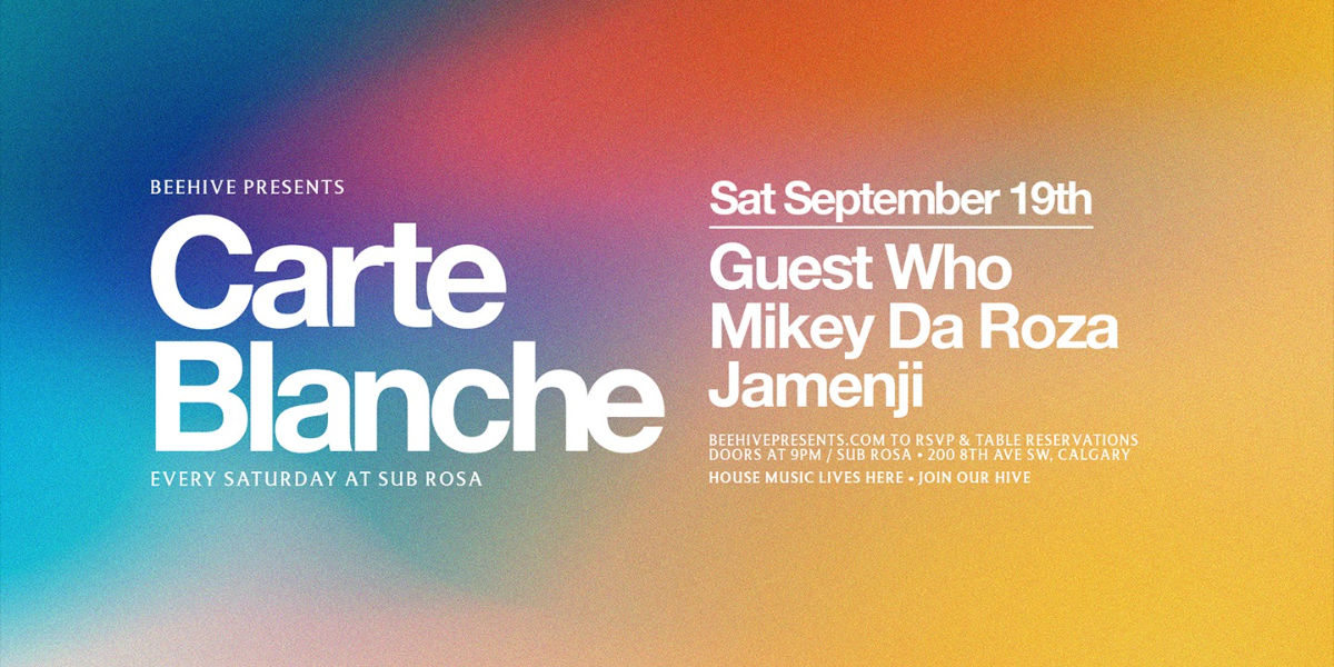CARTE BLANCHE • 09.19.26 event artwork from Showpass