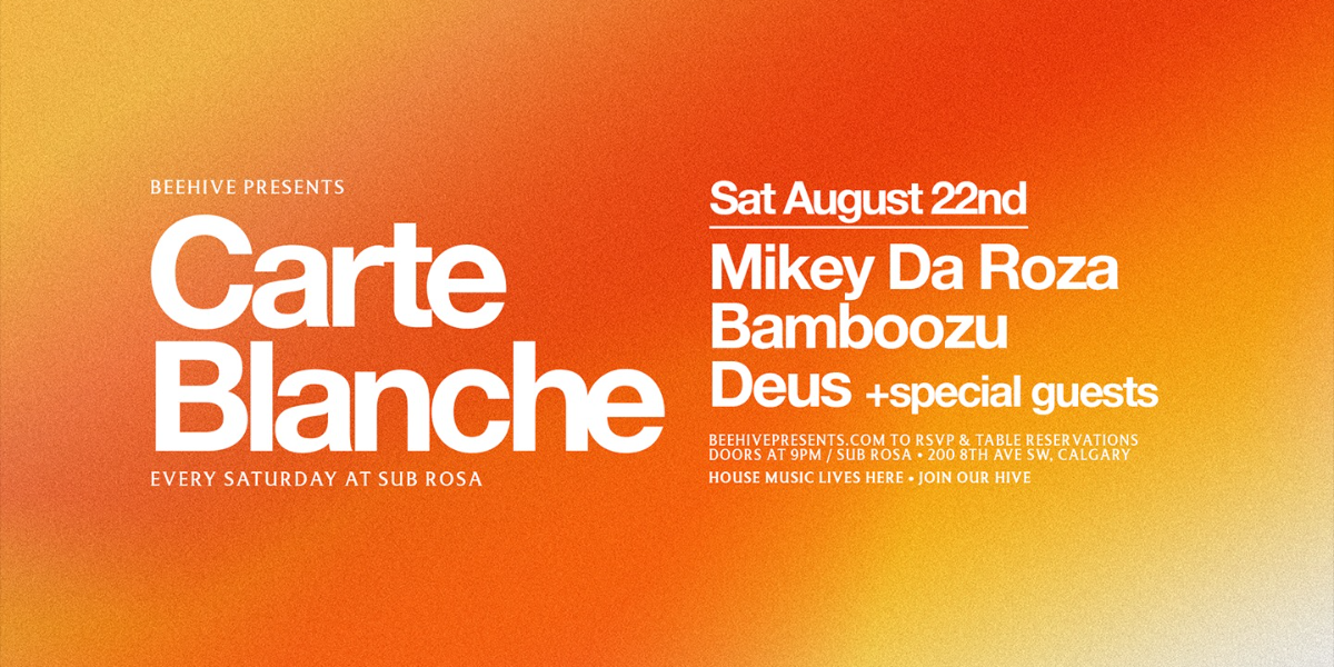 CARTE BLANCHE • 08.22.26 event artwork from Showpass