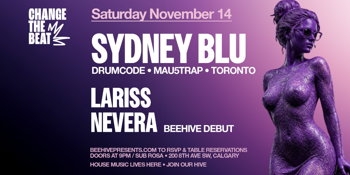 SYDNEY BLU (CHANGE THE BEAT) • NOV 14 — official event artwork
