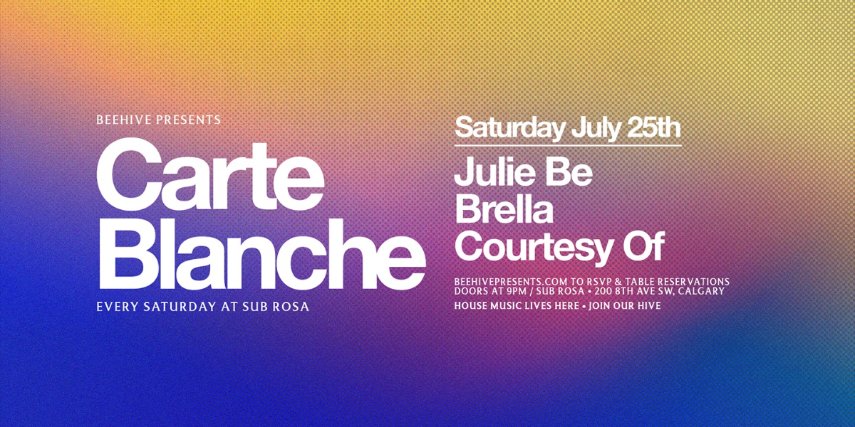 Carte Blanche July 25 Sub Rosa event artwork from Showpass
