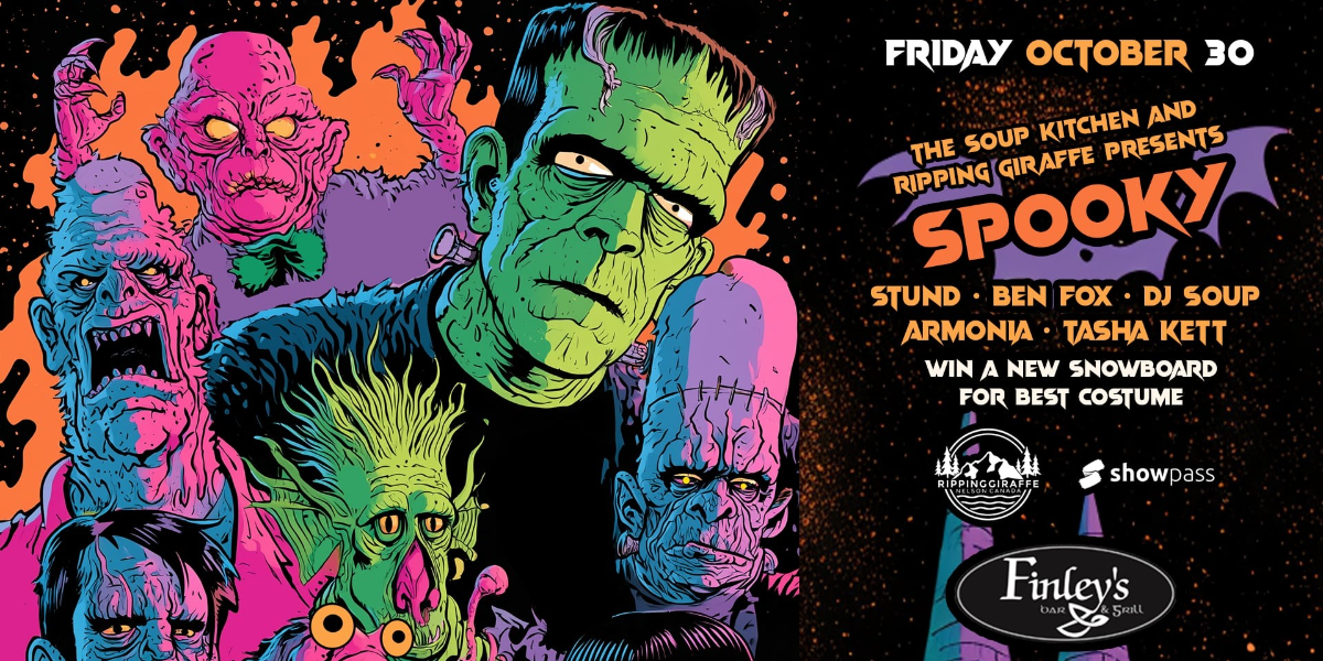 Spooky Oct 30th with DJs Stund, Ben Fox, Soup, Armonia & Tasha Kett @Finleys Nelson