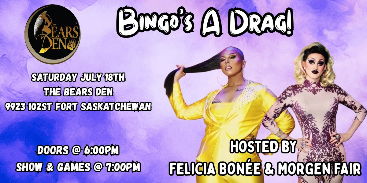 Bingo’s A Drag! event artwork from Showpass