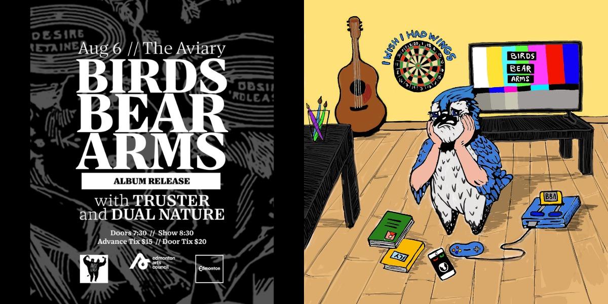 Birds Bear Arms I Wish I Had Wings album release event artwork from Showpass