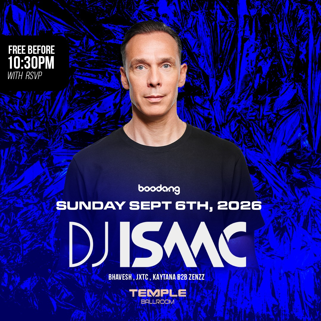 DJ Isaac Edmonton event artwork from Showpass / Boodang