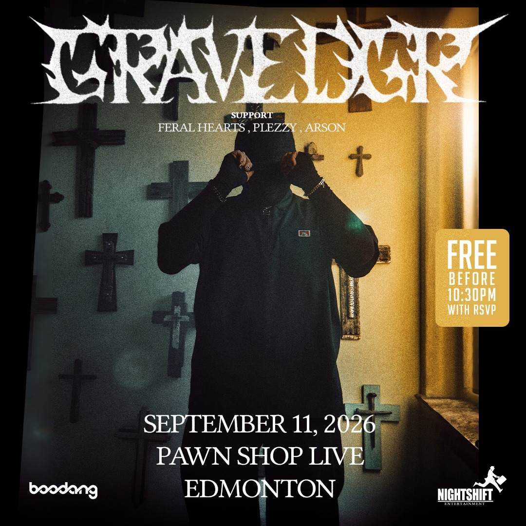 Gravedgr Edmonton event artwork from Showpass / Boodang