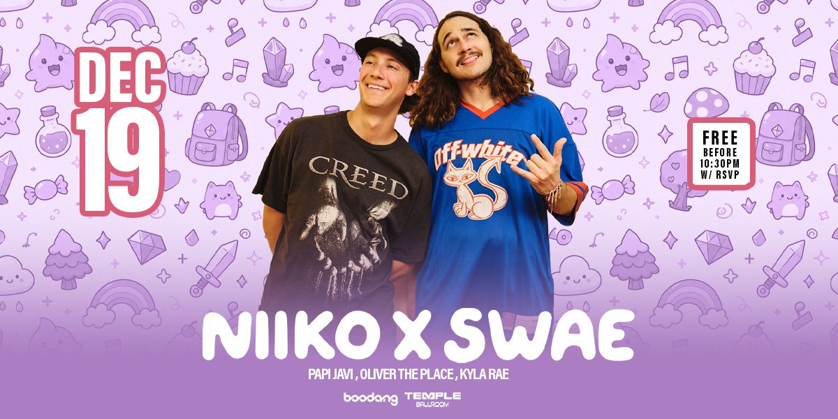 NIIKO X SWAE - Edmonton event artwork from Showpass