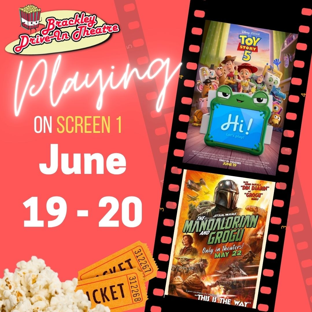 Screen 1: Toy Story 5 and The Mandalorian and Grogu