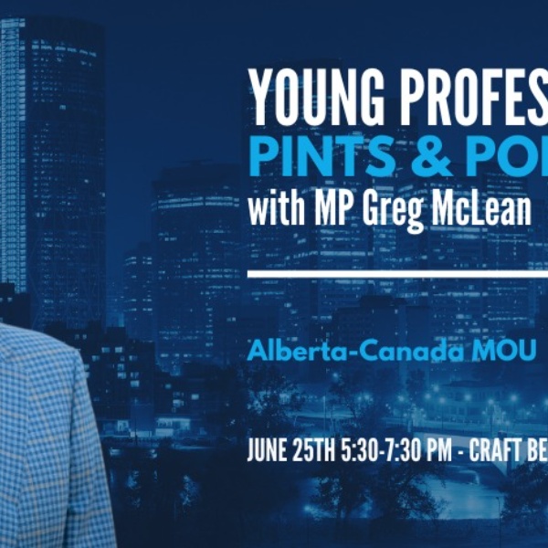 Young Professionals Pints & Politics with Greg McLean