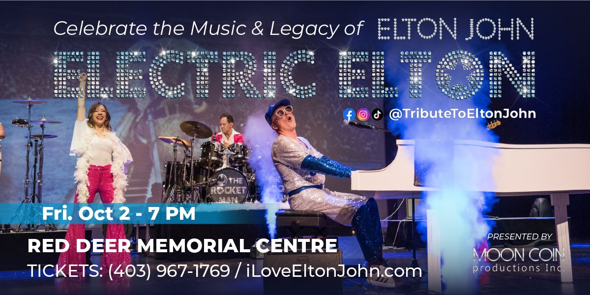 Electric Elton Red Deer event artwork from Showpass