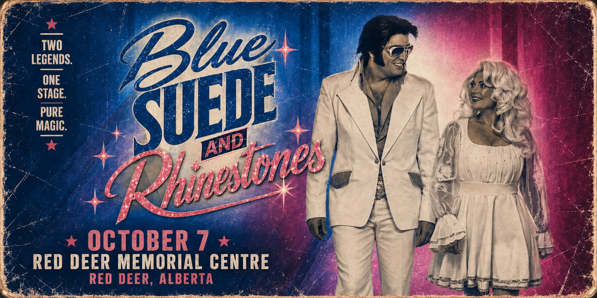 Source-aware visual for Elvis and Dolly: Blue Suede & Rhinestones