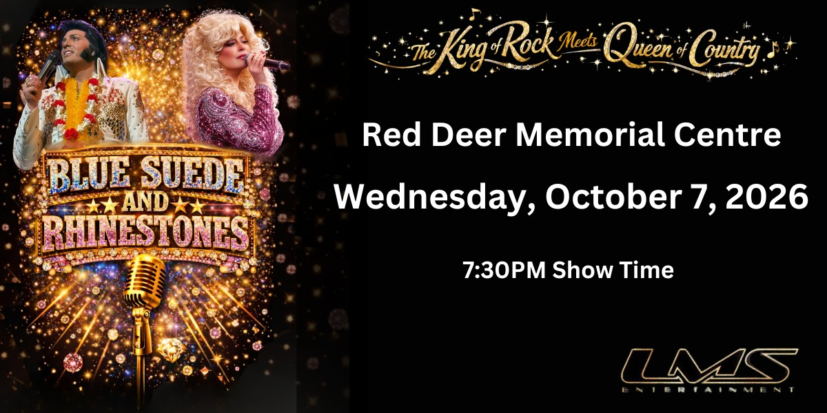 Elvis and Dolly: Blue Suede & Rhinestones Red Deer Memorial Centre event artwork from Showpass