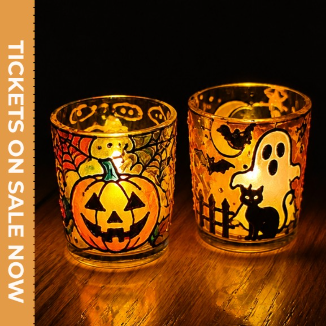 Halloween Workshop: Paint Your Glass Candle Holders