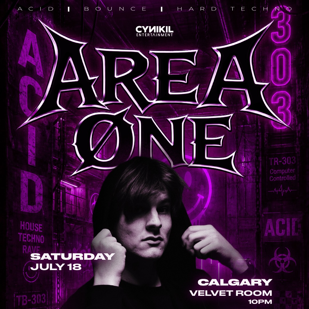 AREA ØNE Calgary Velvet Room event artwork from Showpass