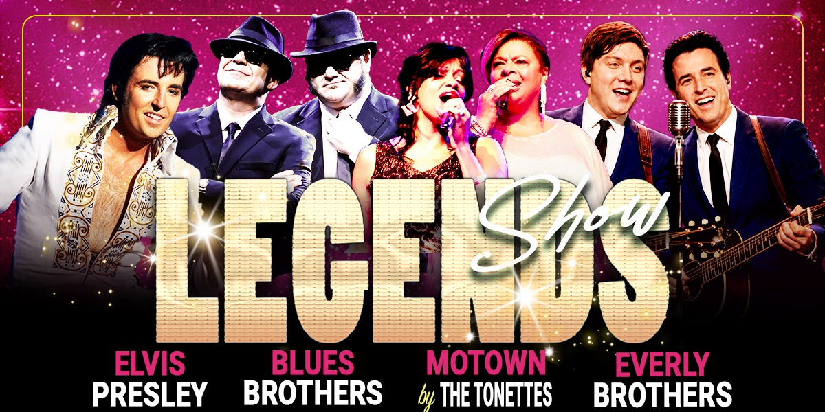 Legends Show: Tributes to Everly Brothers, Blues Brothers, Motown and Elvis event artwork from Showpass