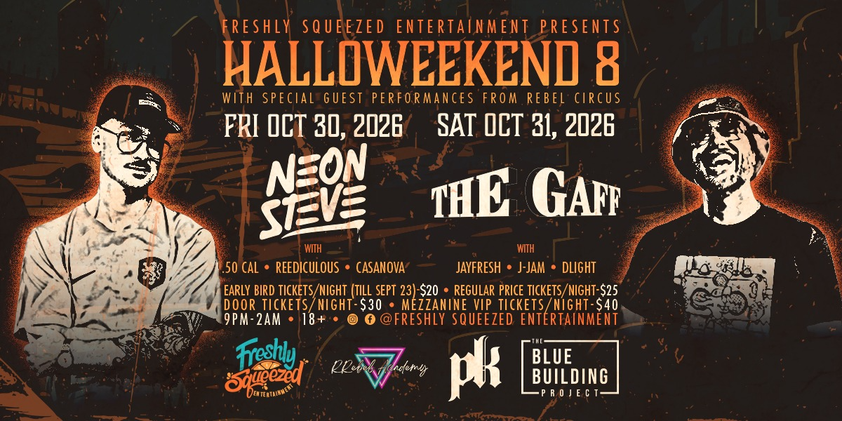 Halloweekend 8 at the Blue Building event artwork from Showpass