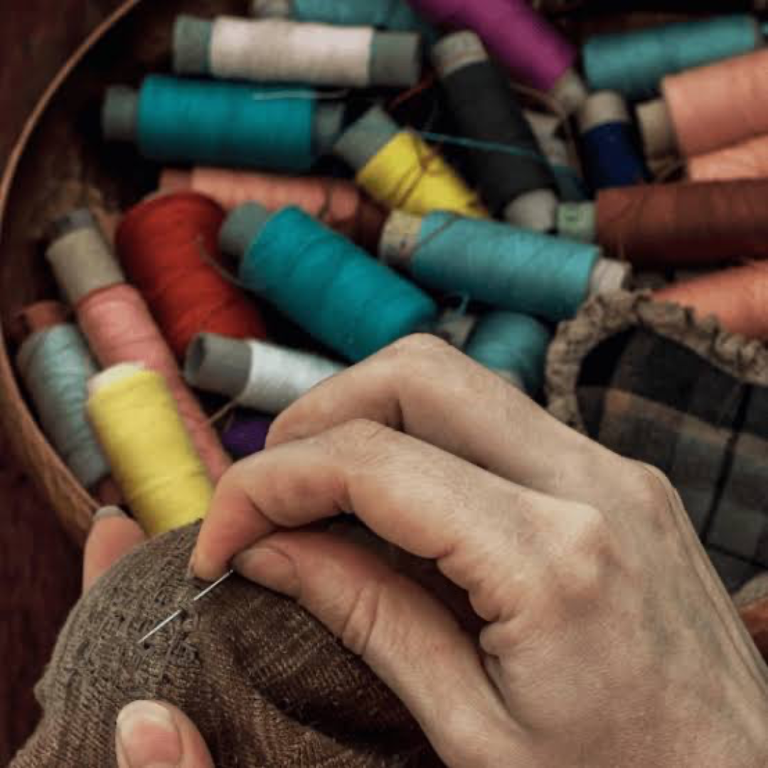 Clothes Mending and sip