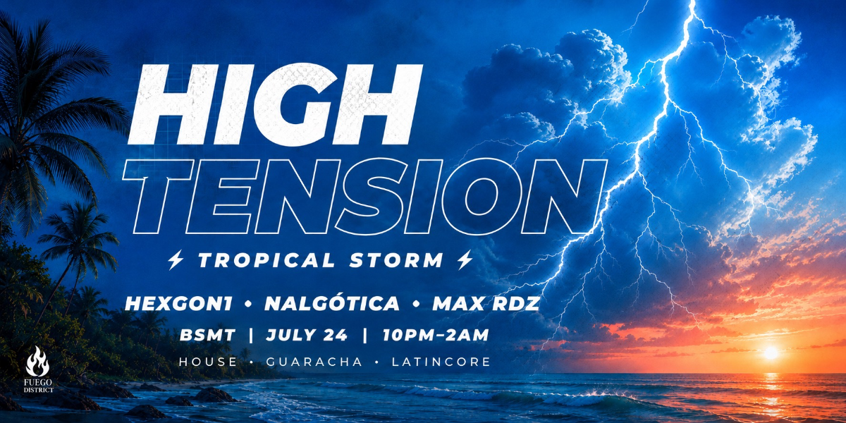 HIGH TENSION event artwork from Showpass