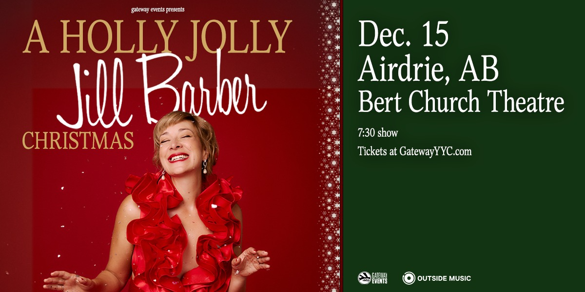 A Holly Jolly Jill Barber Christmas event artwork from Showpass