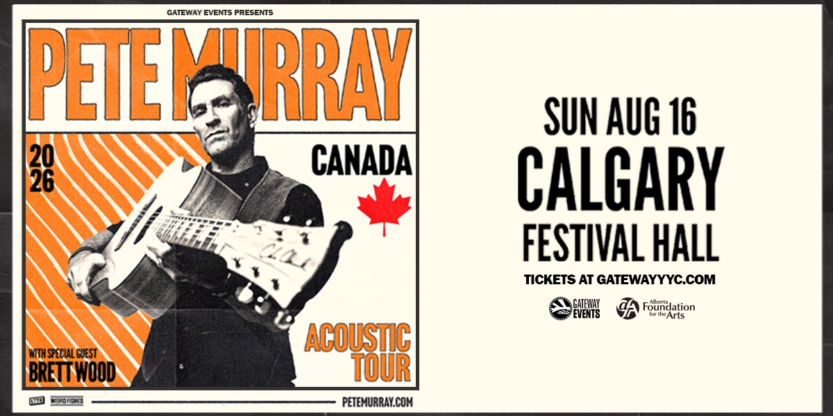 Pete Murray Calgary event artwork from Showpass