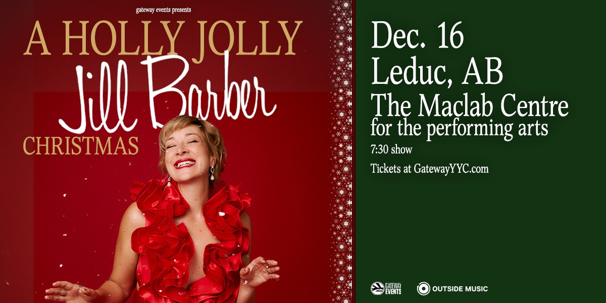 A Holly Jolly Jill Barber Christmas event artwork from Showpass