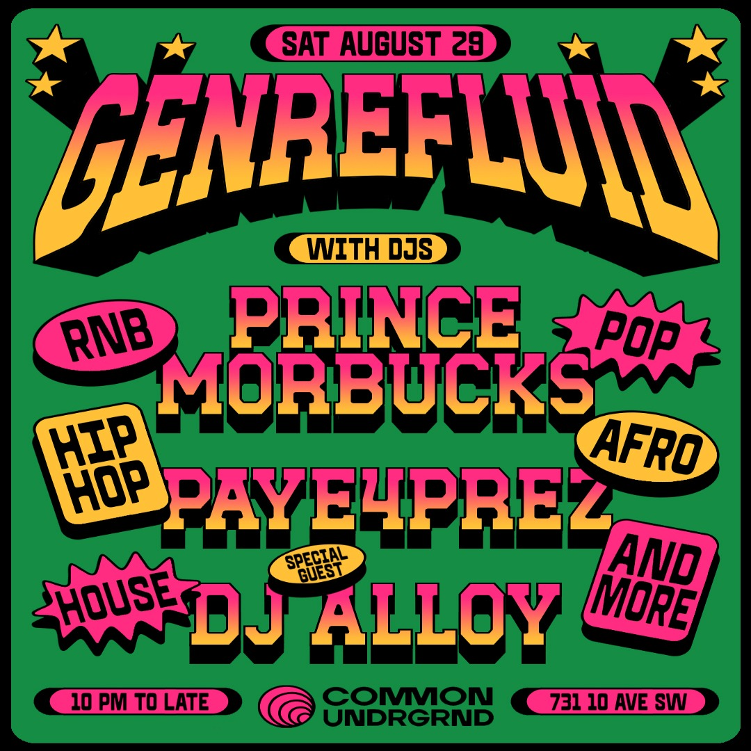 GENREFLUID with Prince Morbucks, PAYE4PREZ & DJ Alloy official event artwork