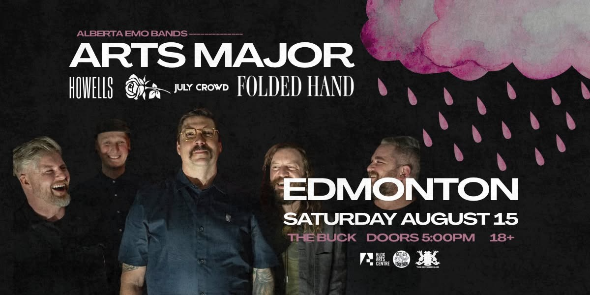 Arts Major, Folded Hand, July Crowd and Howells event artwork