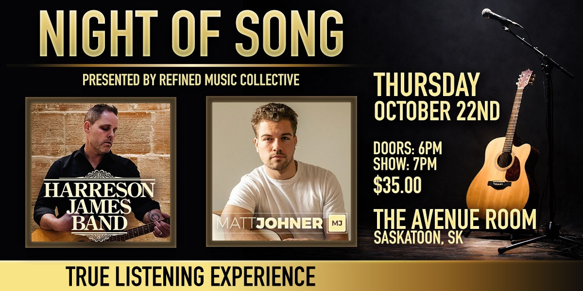 Night of Song - Featuring Harreson James Band with Special Guest Matt Johner