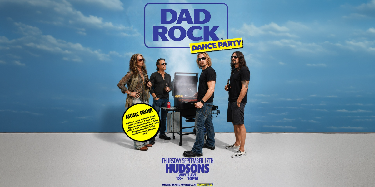 DAD ROCK @ HUDSONS WHYTE (Foo Fighters After Party) event artwork from Showpass