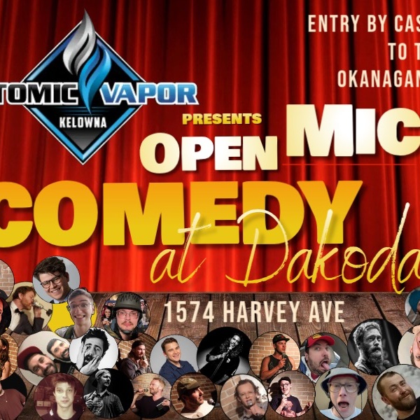 Atomic Vapor presents Open Mic Comedy for the Central Okanagan Food Bank