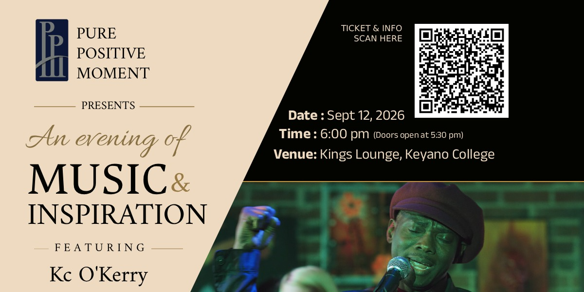 An Evening of Music & Inspiration, featuring Kc O'Kerry event artwork from Showpass