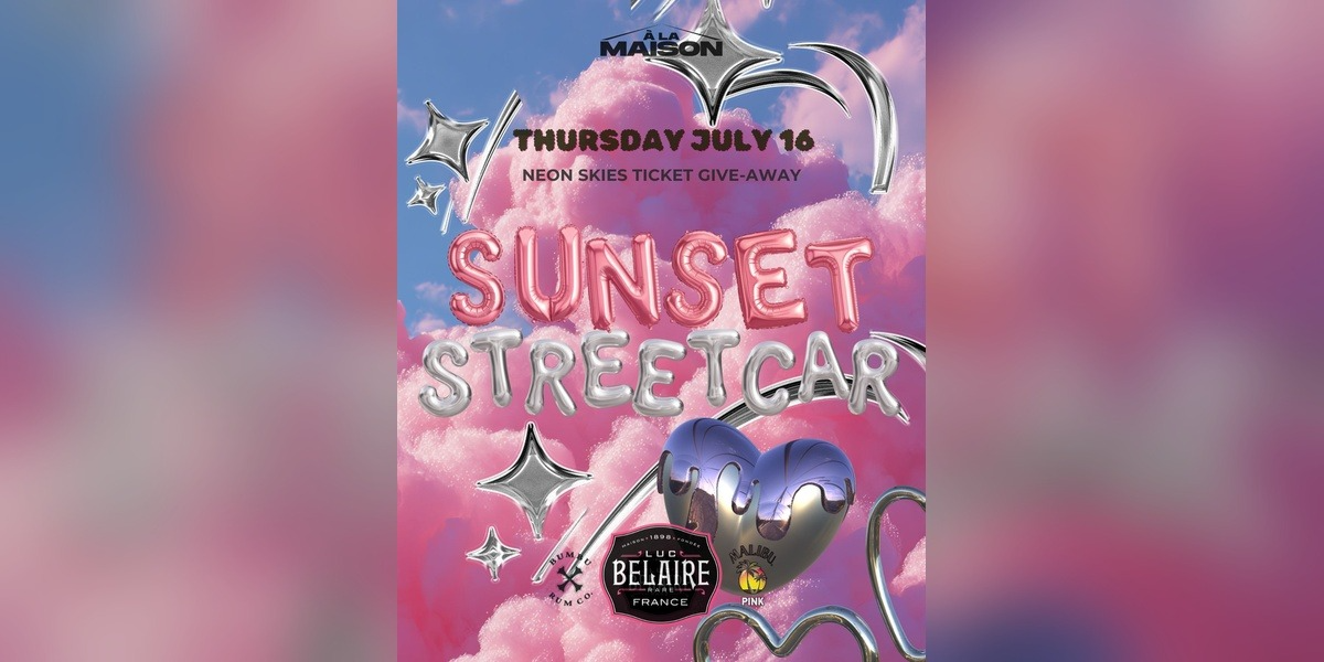 Sunset Streetcar event artwork from Showpass