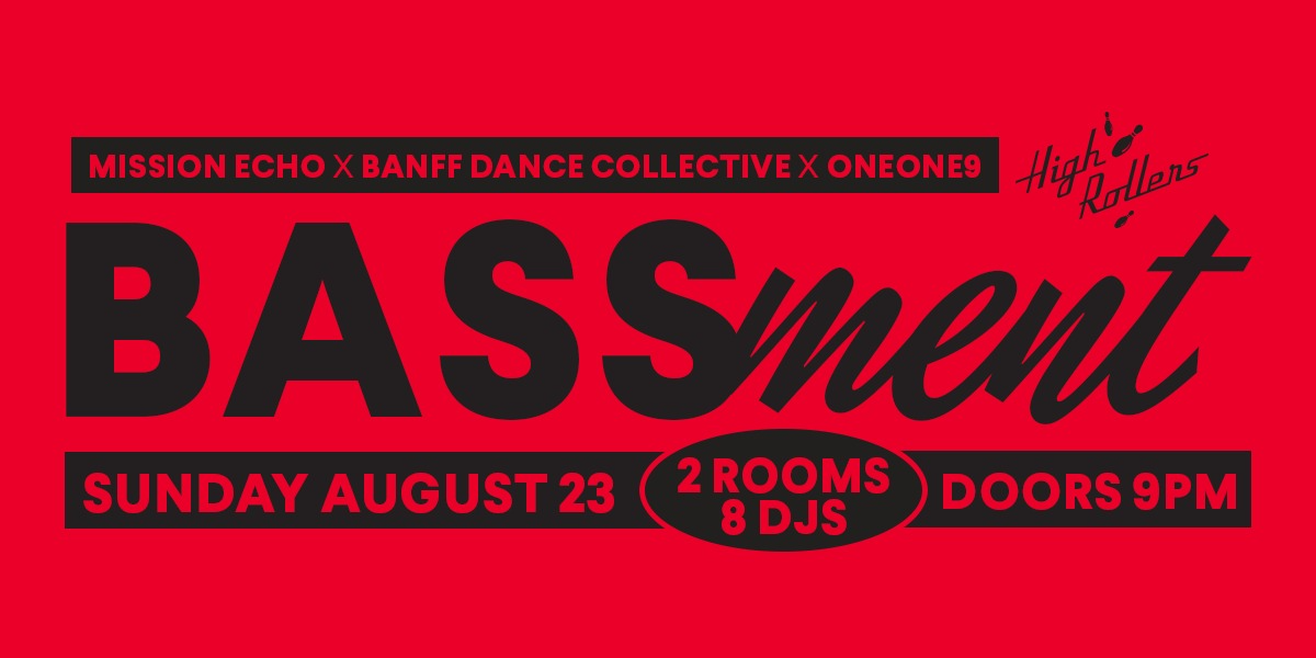 Banff's BASSment event artwork from Showpass
