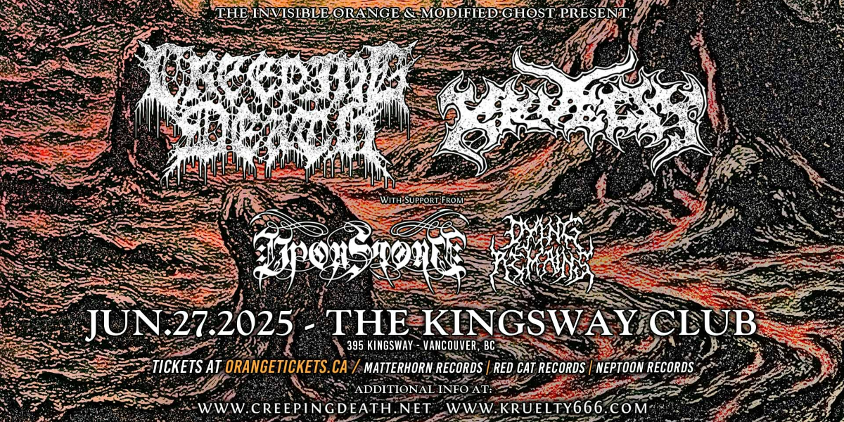 CREEPING DEATH with KRUELTY, Upon Stone & Dying Remains