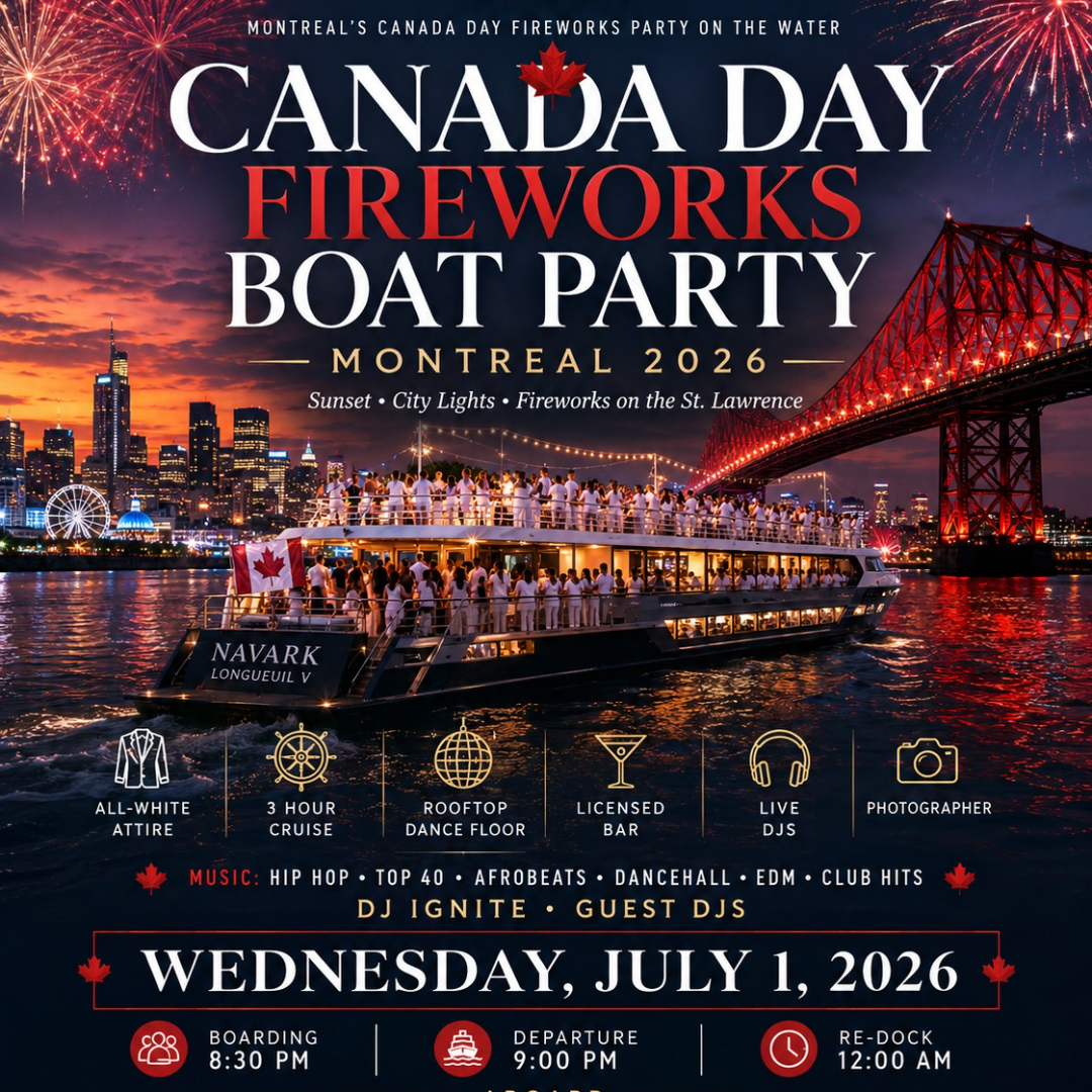 CANADA DAY FIREWORKS BOAT PARTY MONTREAL 2026