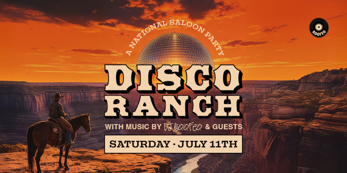 Disco Ranch National Saloon event artwork from Showpass