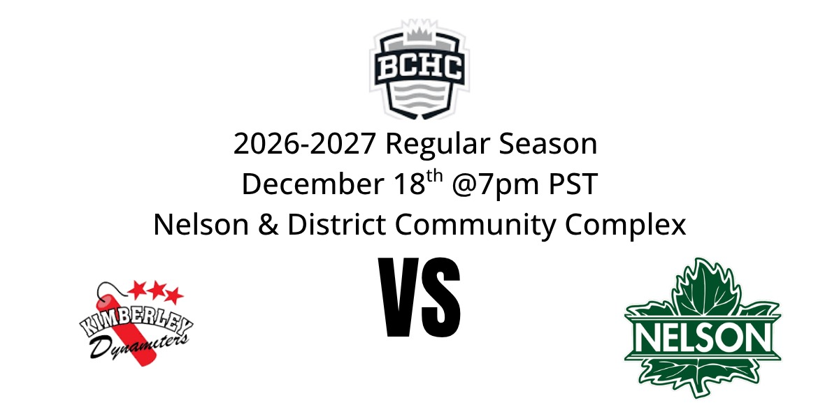 2026-2027 BCHC REGULAR SEASON KIMBERLEY VS NELSON