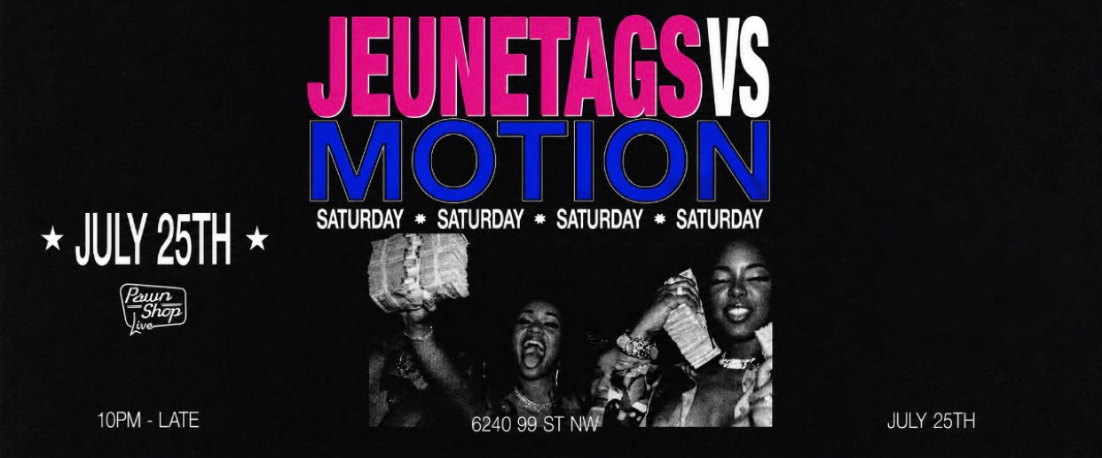 Jeune Tags VS. Motion event artwork from Showpass