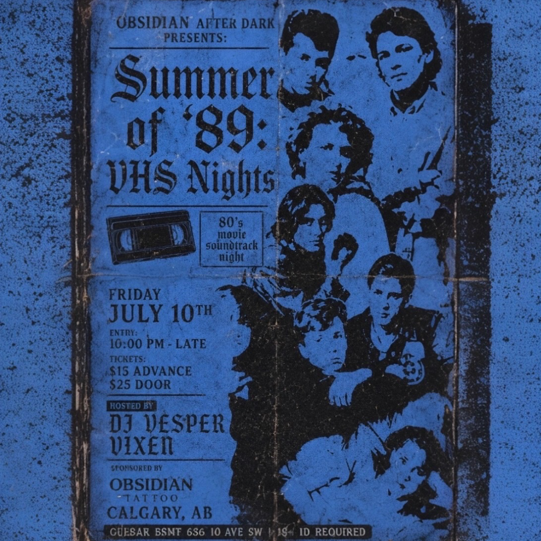 Obsidian After Dark: Summer of '89: VHS Nights - Gulbar Basement
