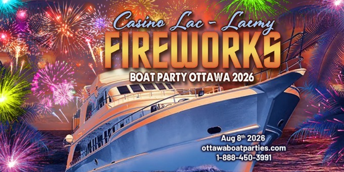 CASINO LAC-LEAMY FIREWORKS BOAT PARTY OTTAWA 2026 | OTTAWA FIREWORKS SHOW -  Port de plaisance Jacques-Cartier - Marina de Hull - Gatineau - Aug 8, 2026   Showpass