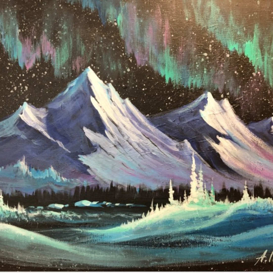 Paint Night - Kananaskis Northern Lights