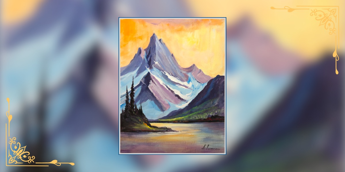 Paint Night - Sunset in Mountains