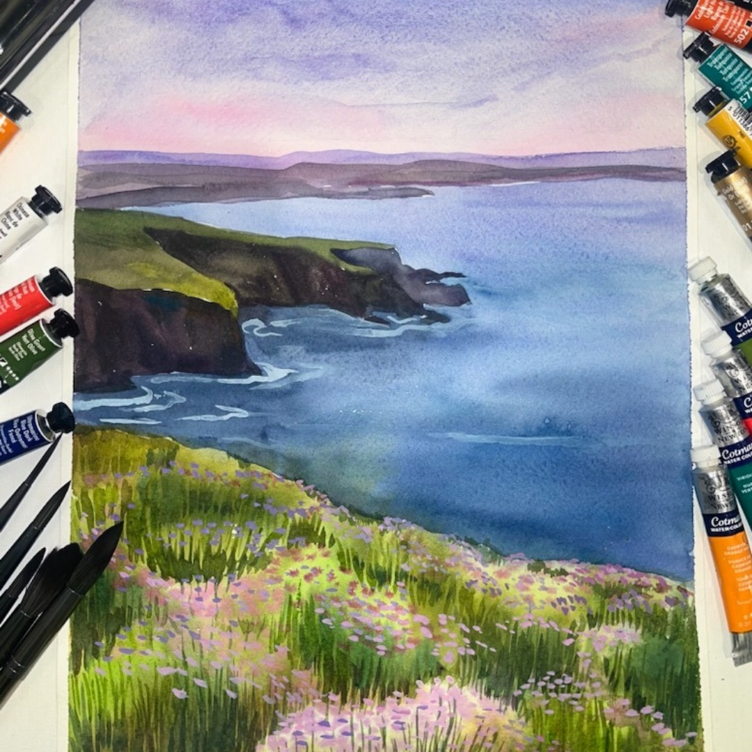 Watercolour Landscape Paint ur Art Out gallery Calgary Jul 5