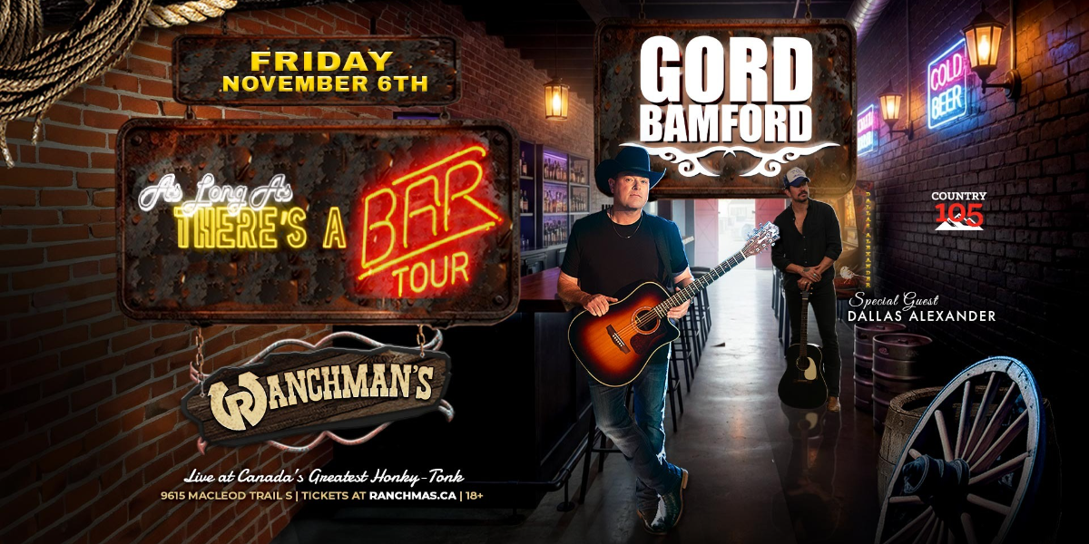 Gord Bamford Ranchmans Calgary event artwork from Showpass